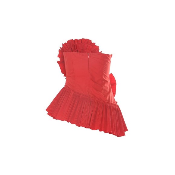 Angel 3D Pleated Flower Tube Bustier Top - Picture 9 of 12